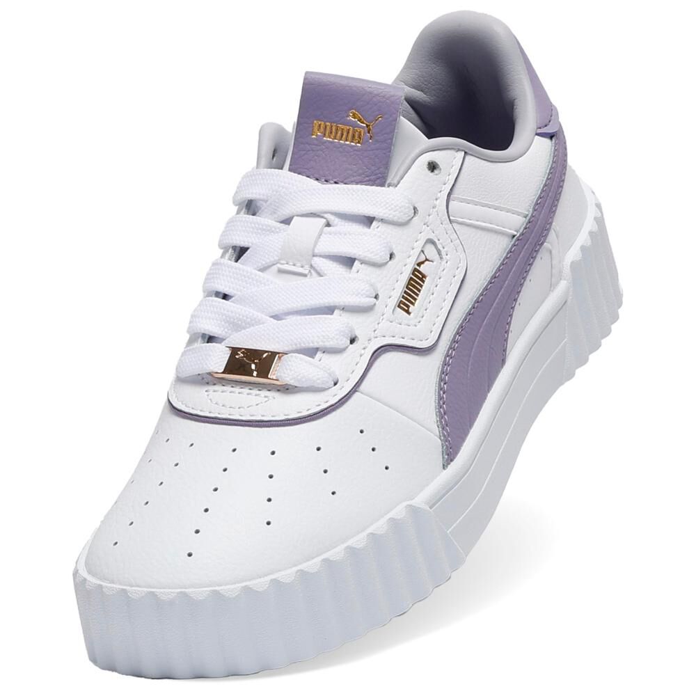 Zapatilla Urbana Mujer Puma Carina 3.0 Luxe White-lilac Luster image number 4.0