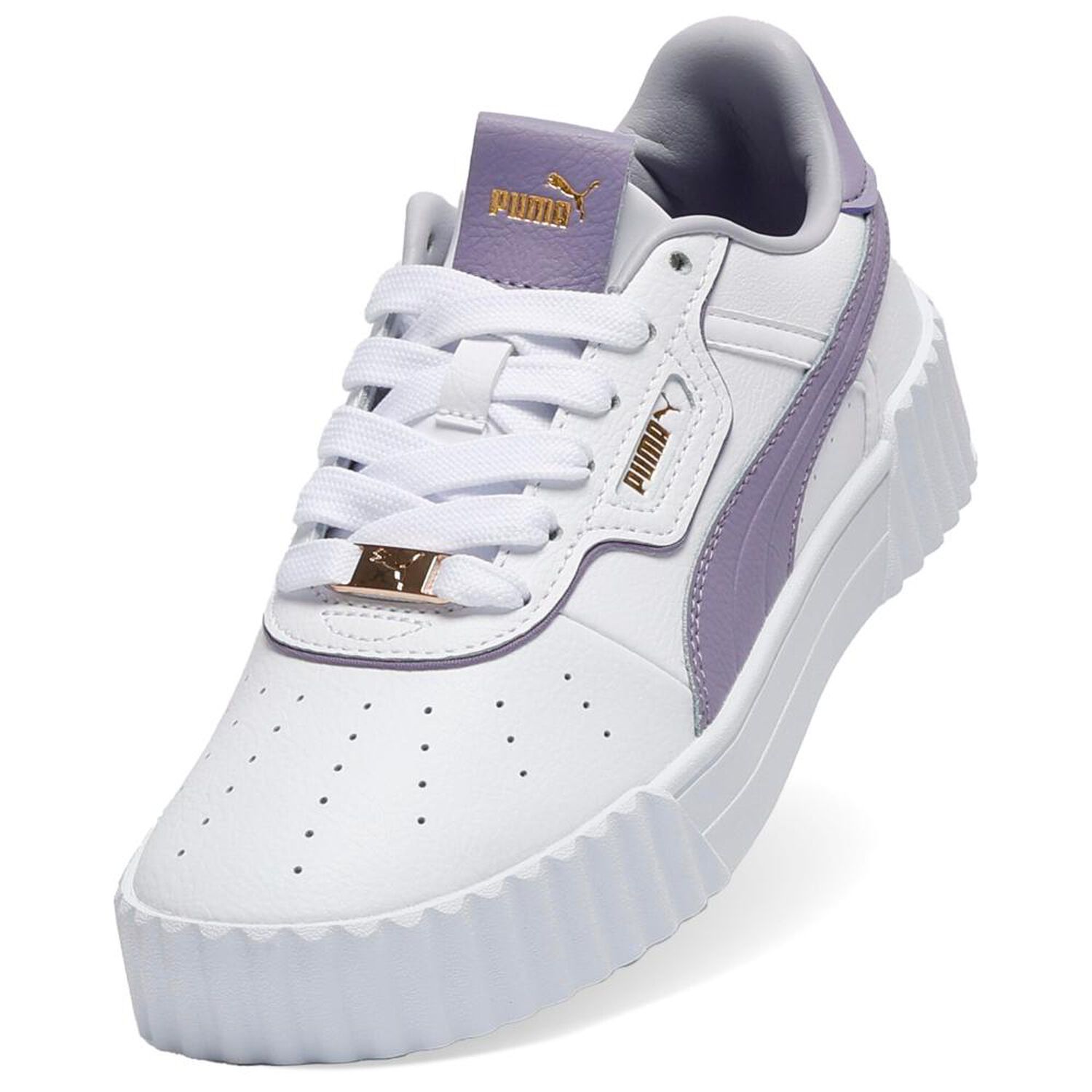 Zapatilla Urbana Mujer Puma Carina 3.0 Luxe White-lilac Luster image number 4.0