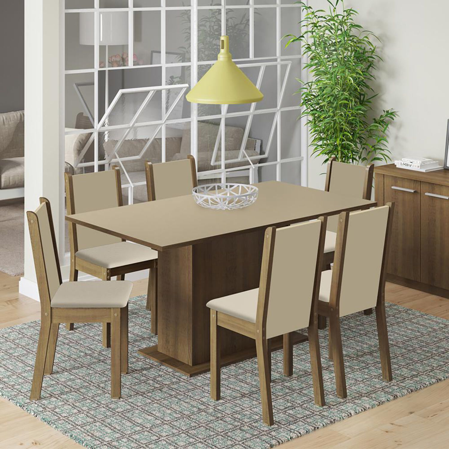 Juego De Comedor Vekkahome Suecia / 6 Sillas image number 3.0