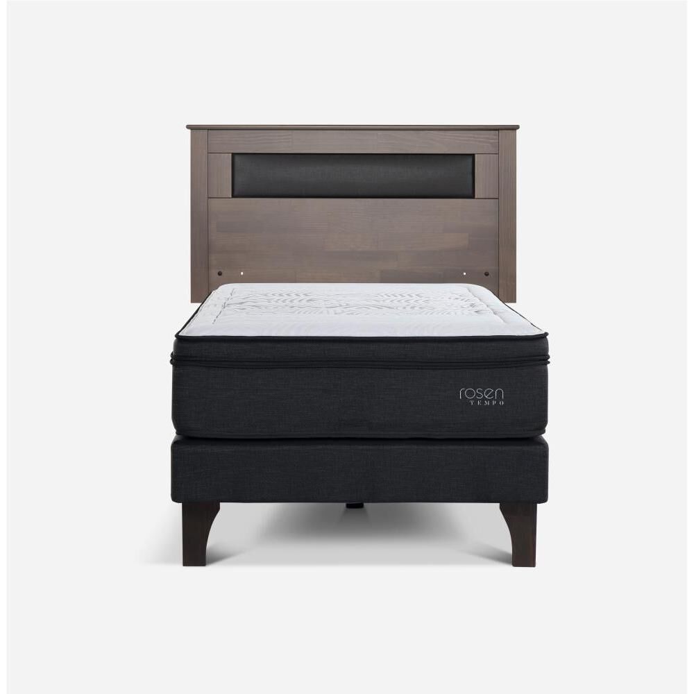 Cama Europea Rosen Tempo / 1.5 Plazas / Base Normal + Respaldo image number 0.0