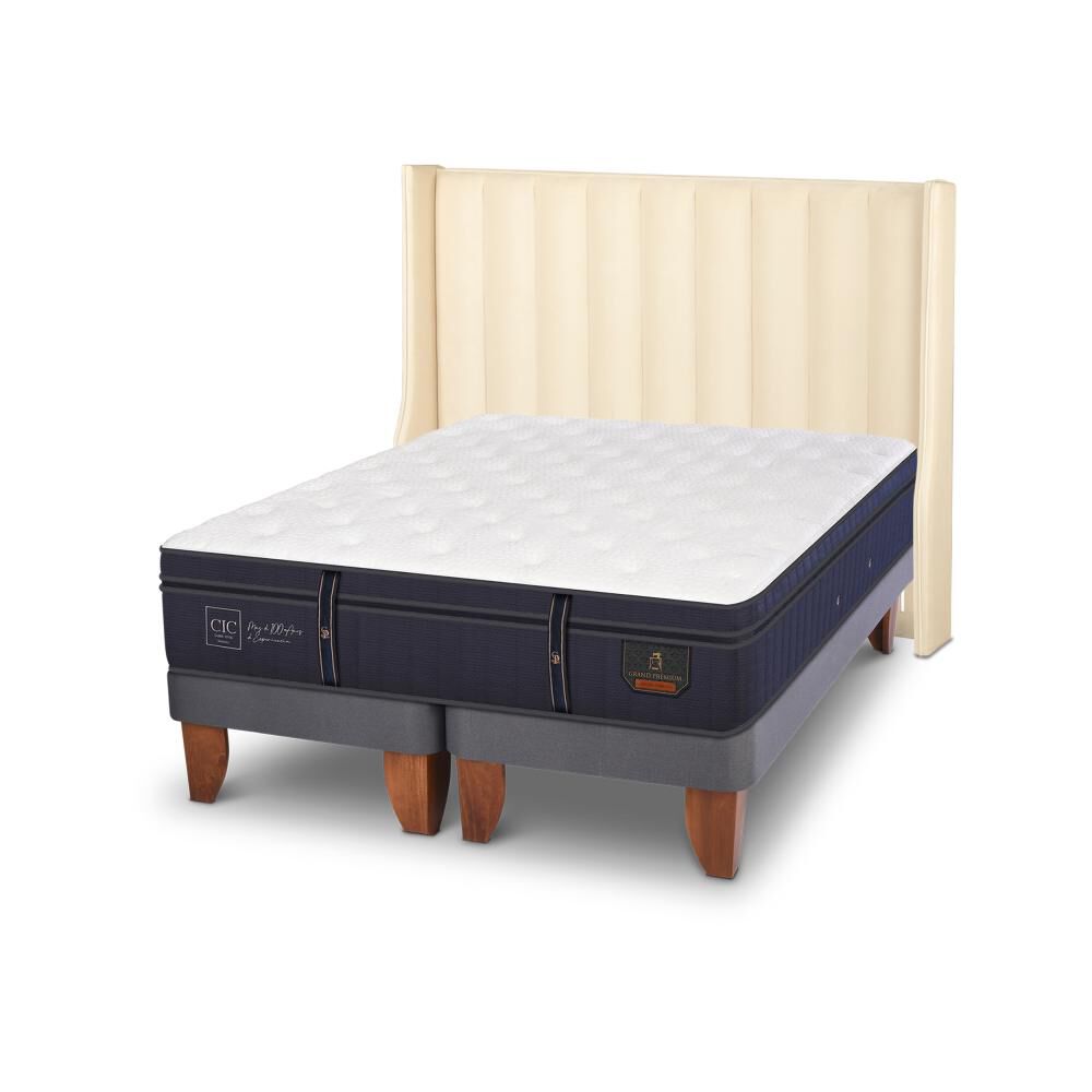 Cama Europea Cic Grand Premium / King / Base Dividida + Respaldo image number 4.0