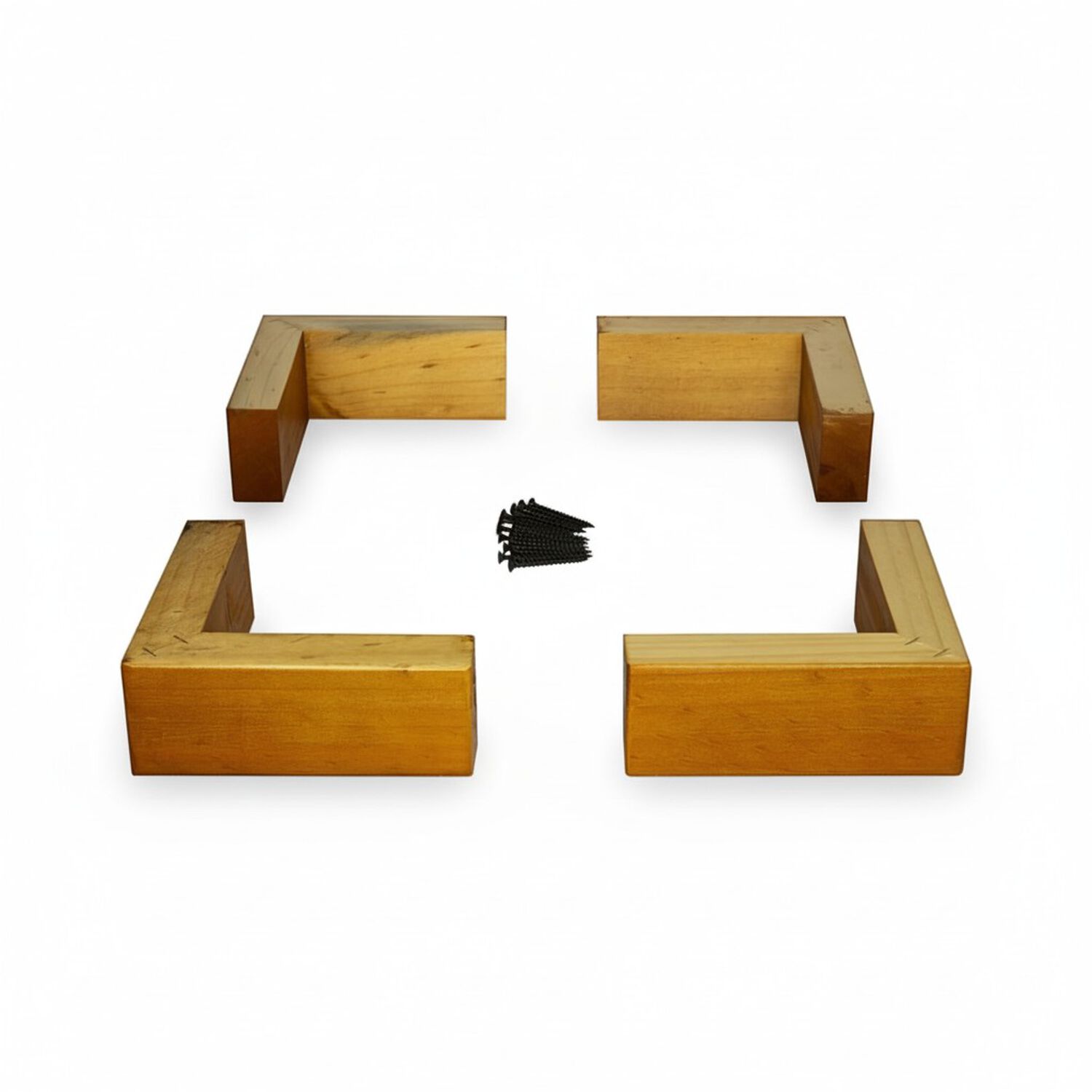 Kit 4 Unidades Pata Para Sill&oacute;n O Base Europea Tipo L 6,5 Cm Altura image number 0.0