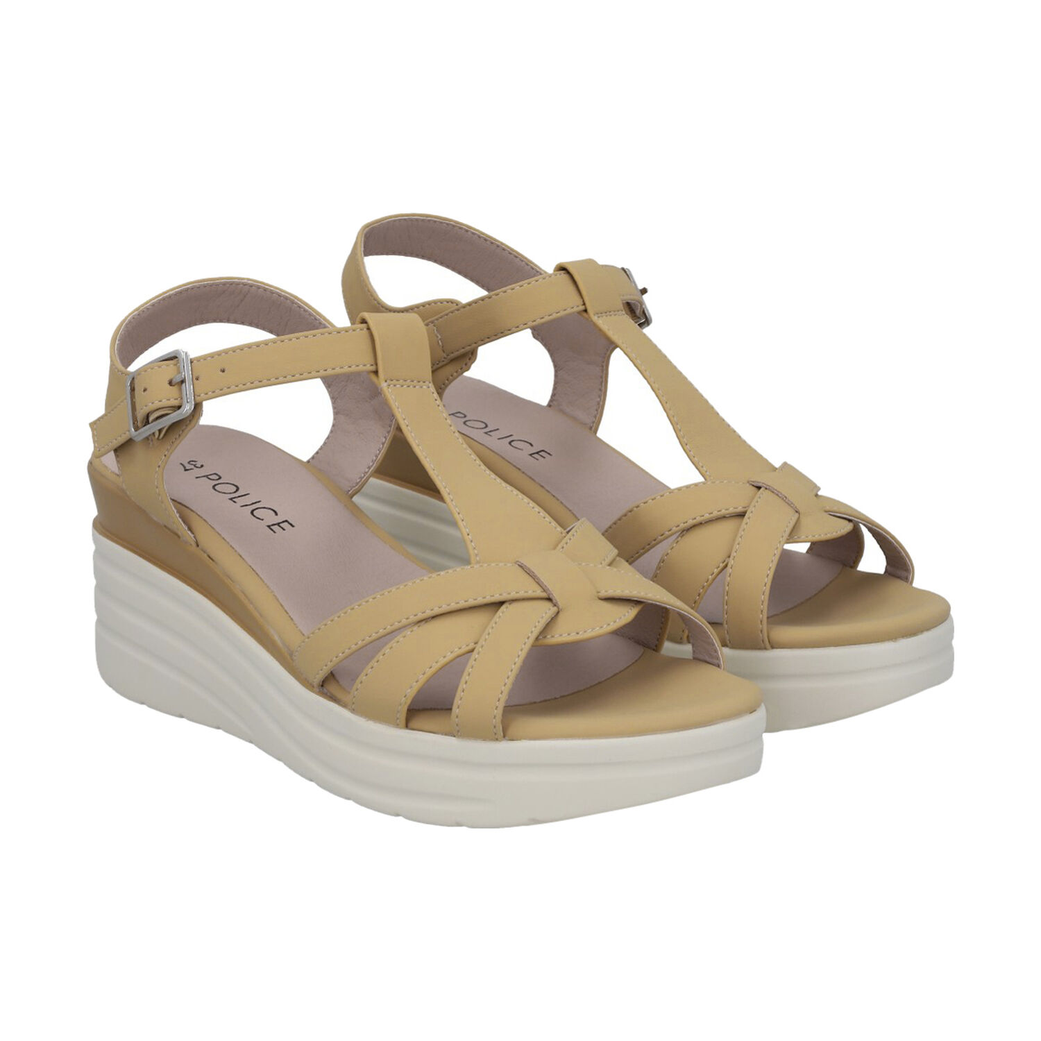 Sandalia Mujer Beige Plataforma Vesta Police image number 4.0