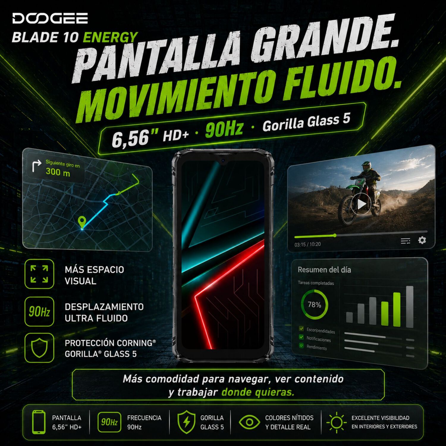 Doogee Blade 10 Energy | Celular Rugged Delgado Ip68 image number 6.0