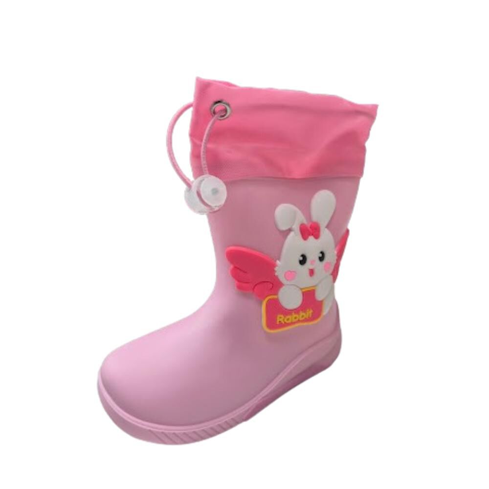 Bota De Agua Lluvia Rosado Niña image number 0.0