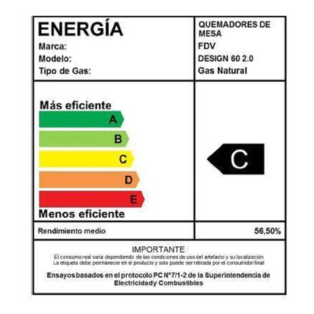 Encimera Gas Natural Fdv Design 60 2.0 image number 6.0