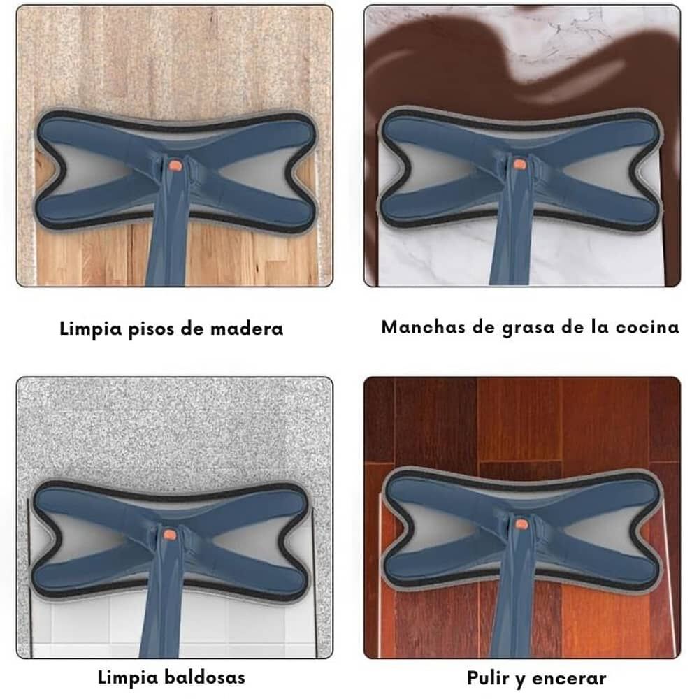 Mopa Trapeador Tipo X Con Escurridor 6 Repuesto Multiusos image number 4.0