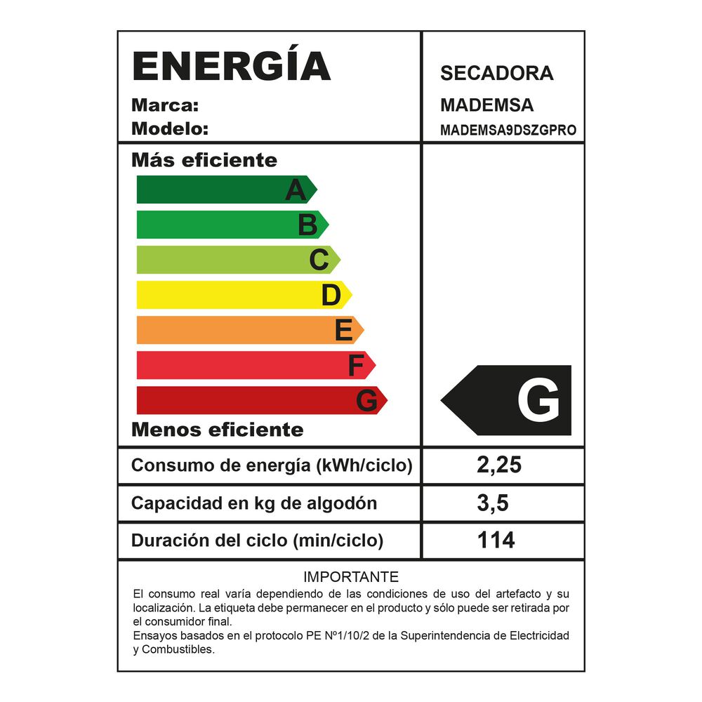 Secadora De Ropa 9kg Carga Frontal Secado Autom&aacute;tico 9d Szg image number 8.0