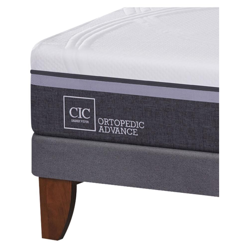 Cama Europea Cic Ortopedic Advance / 2 Plazas / Base Normal  + Set De Maderas image number 4.0
