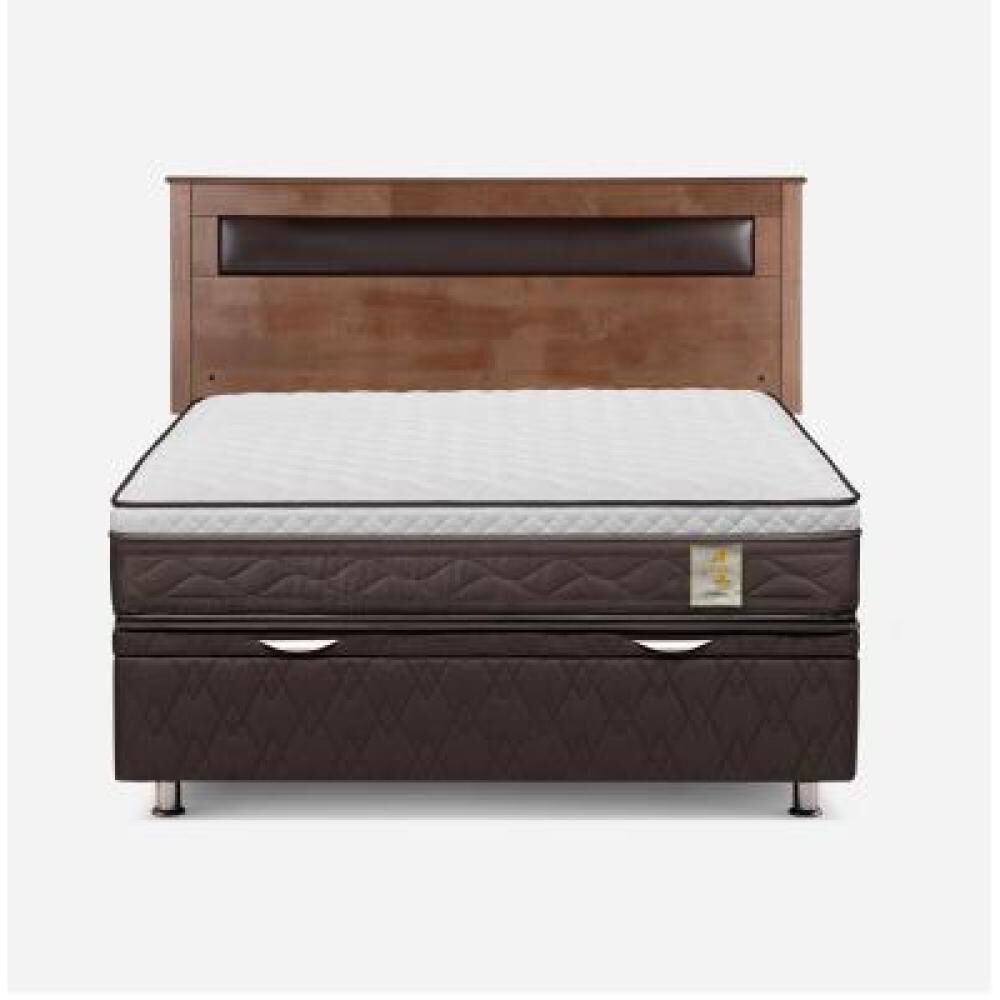 Cama Ba&uacute;l Rosen New Style 4 / 2 Plazas / Base Normal + Respaldo Ferrara image number 5.0