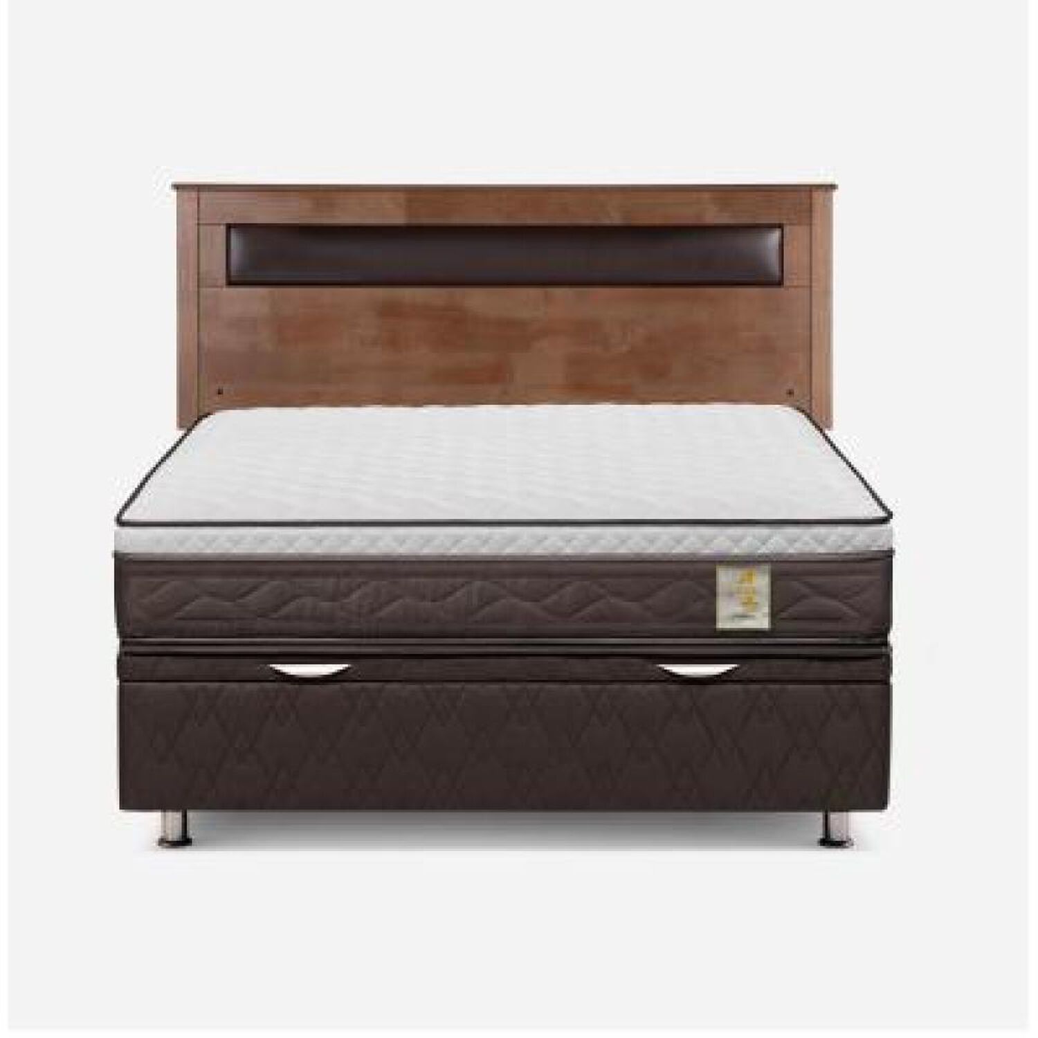 Cama Ba&uacute;l Rosen New Style 4 / 2 Plazas / Base Normal + Respaldo Ferrara image number 5.0