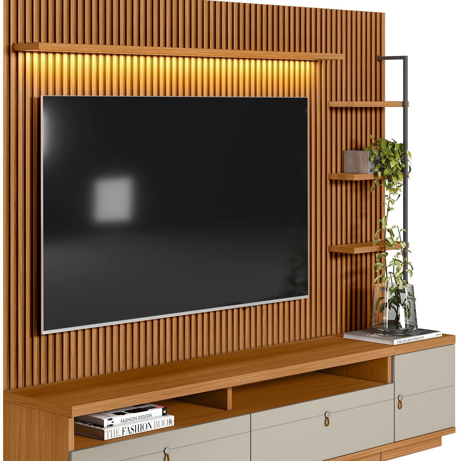 Home Tv Di Poretti Design Ouro Ttv / 1 Puerta / 2 Cajones image number 1.0