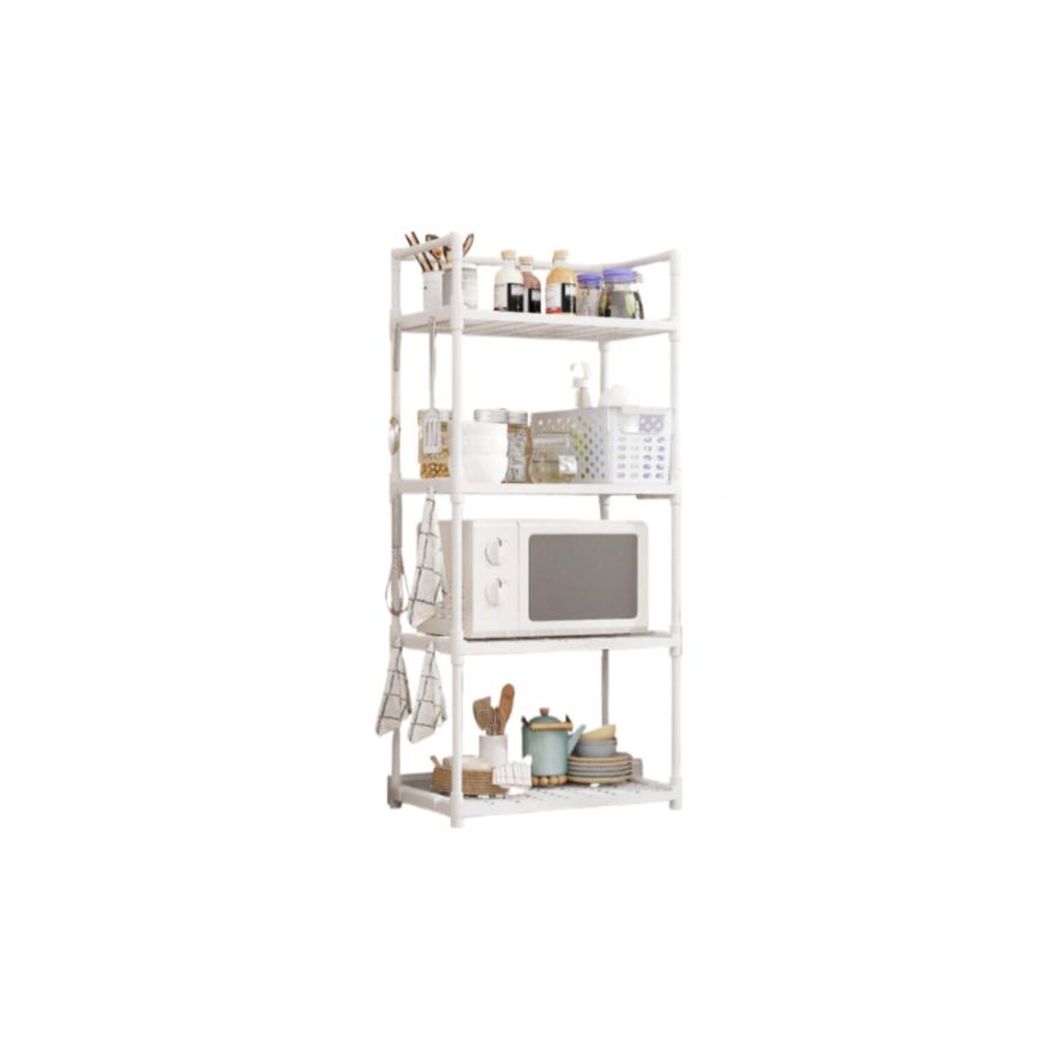 Estante De Cocina Organizador 4 Niveles Multiuso Hogar Blanco image number 0.0