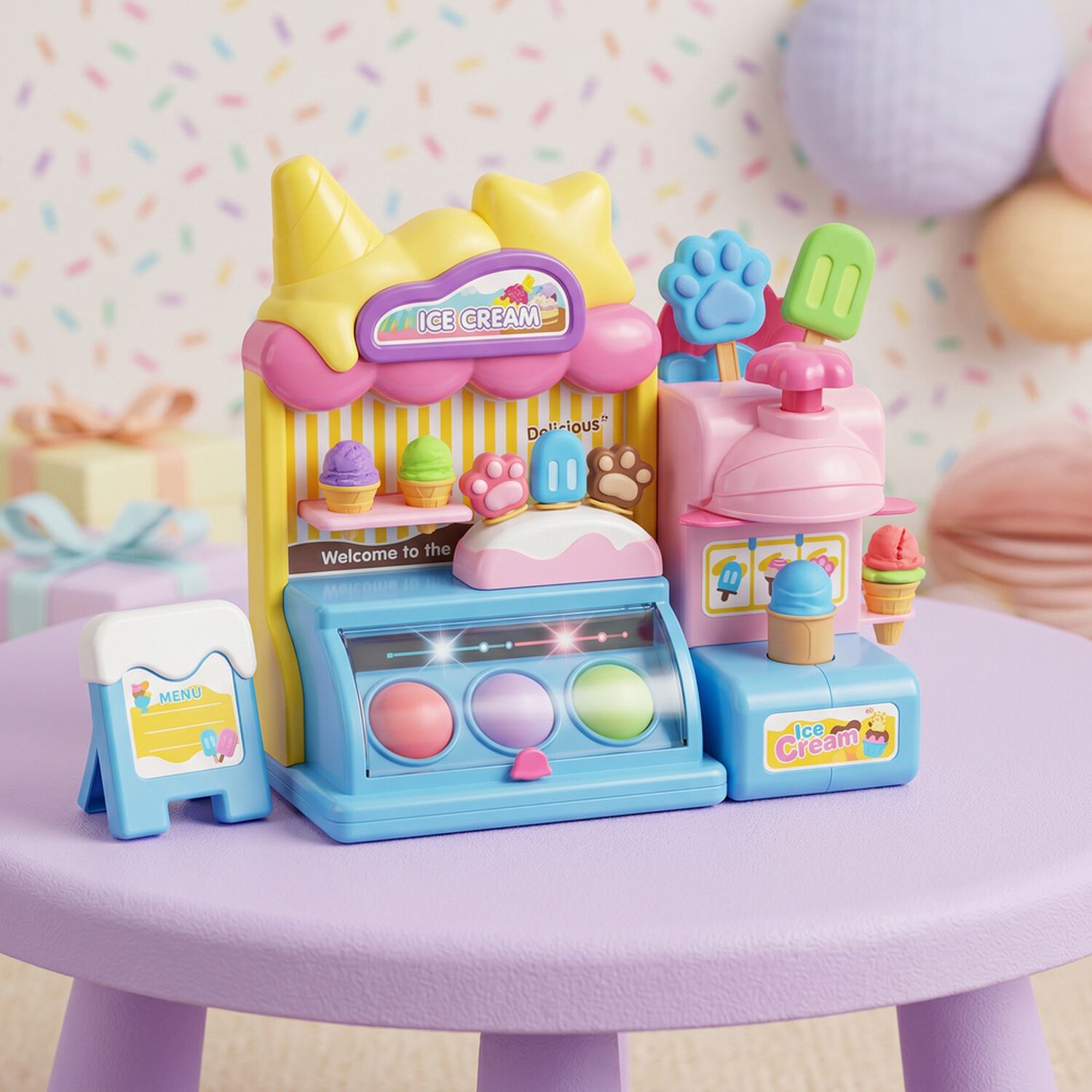 Set Juego Infantil Plastilina, Plasticina Aprendizaje Helado image number 0.0