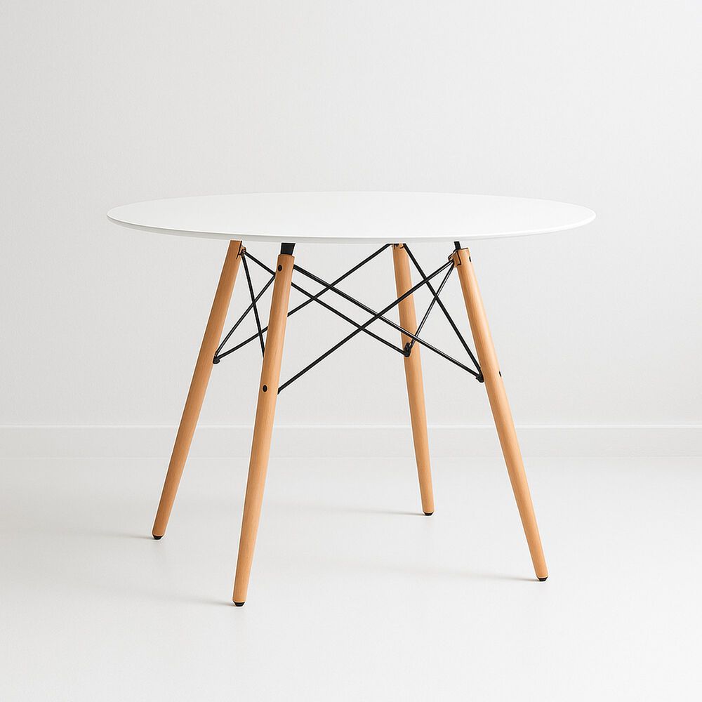 Mesa De Comedor Eames 100cm Redonda - Blanca image number 0.0