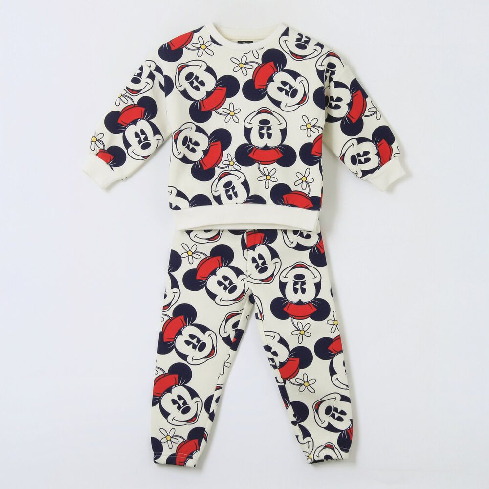 Conjunto Buzo Ni&ntilde;a Full Print Minnie Mouse Blanco Disney image number 0.0
