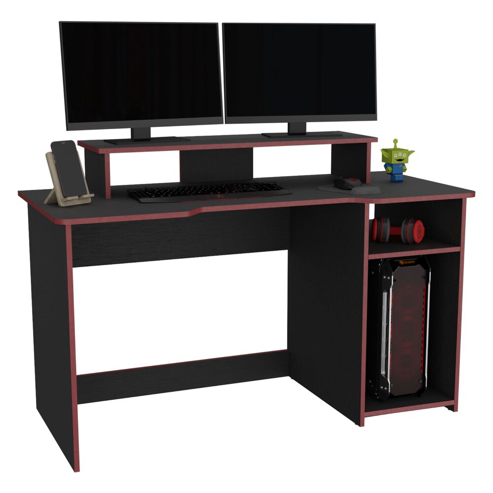Escritorio Gamer 90,5x136x60 Cm Fm-048r Negro Y Rojo image number 2.0