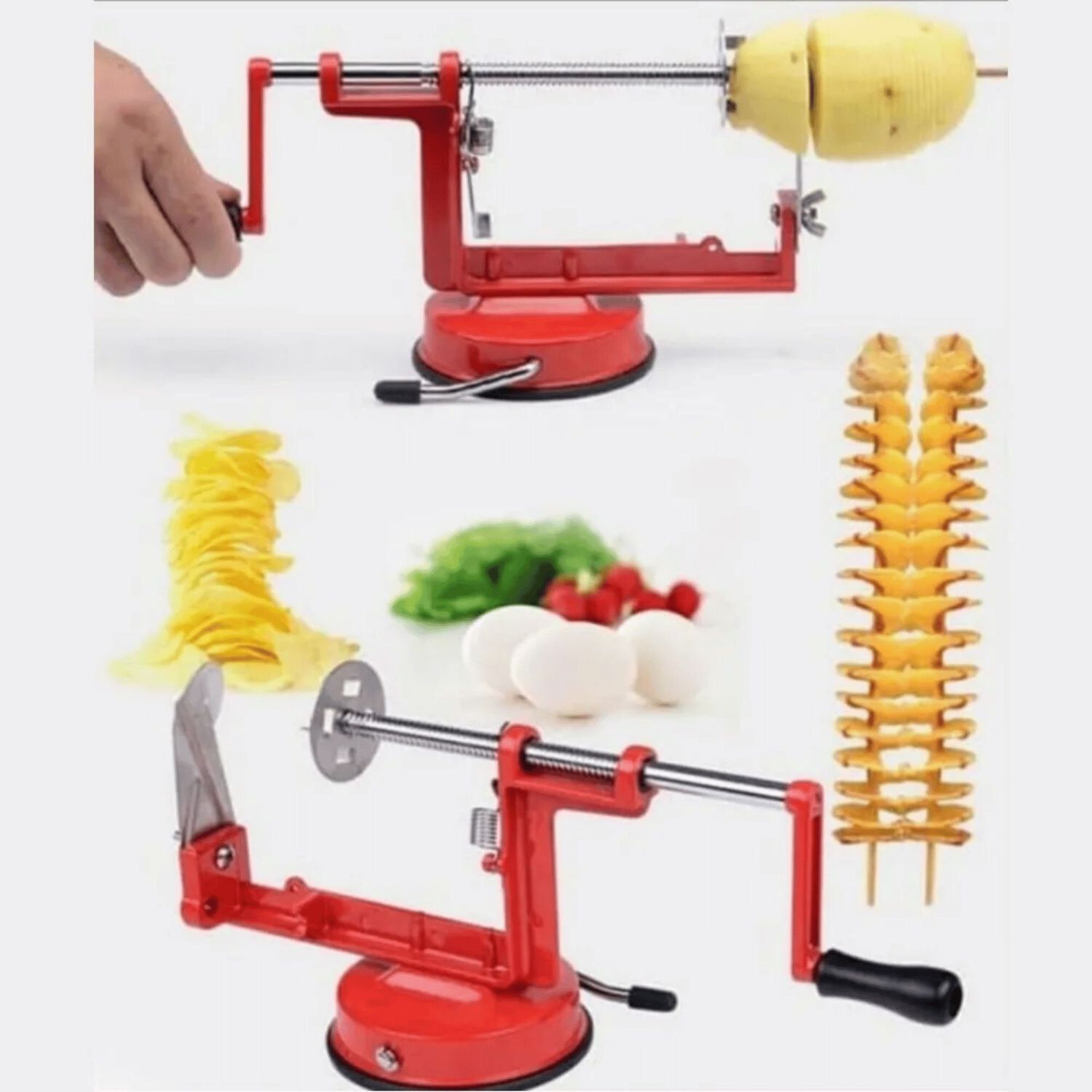 Maquina Cortadora Papas Verduras Dlx Espiral Cocina image number 4.0