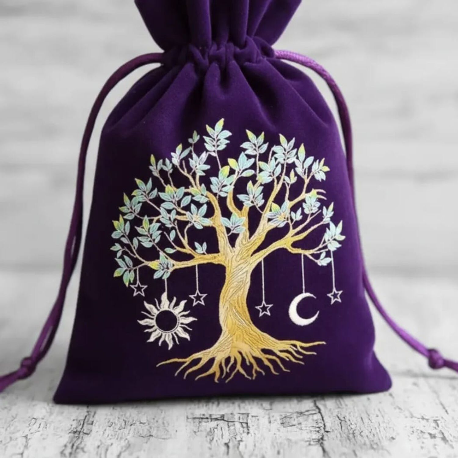 Bolsa De Terciopelo Para Cartas De Tarot &Aacute;rbol De La Vida image number 0.0