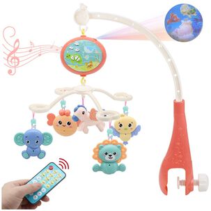 Juguete Movil Sonajero Infantil Con Luz Y Sonido Acuatico Naranja