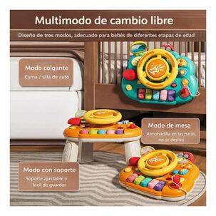 Juguete Musical Beb&eacute; Mesa De Actividades Con Volante Auto Azul