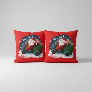 Set De 2 Cojines 45x45cm Navidad - Ho Ho Rojo