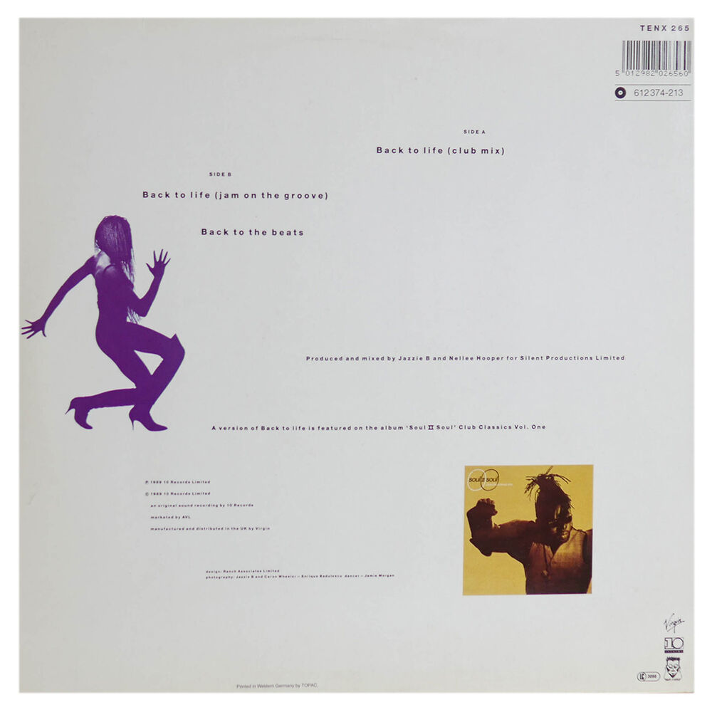 Soul Ii Soul - Back To Life | 12" Maxi Single Usado image number 1.0