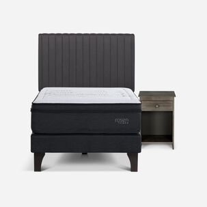 Cama Europea Rosen Tempo / 1.5 Plazas / Base Normal + Set De Maderas