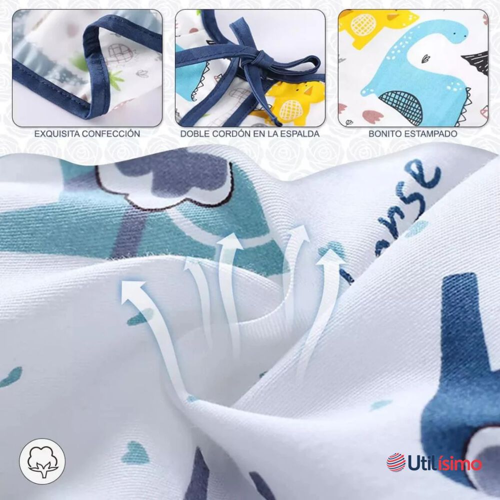 Babero Delantal Impermeable Premium Manga Larga Bebe Y Ni&ntilde;o image number 6.0