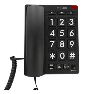 Telefono Numeros Grandes Philco Negro 170bk