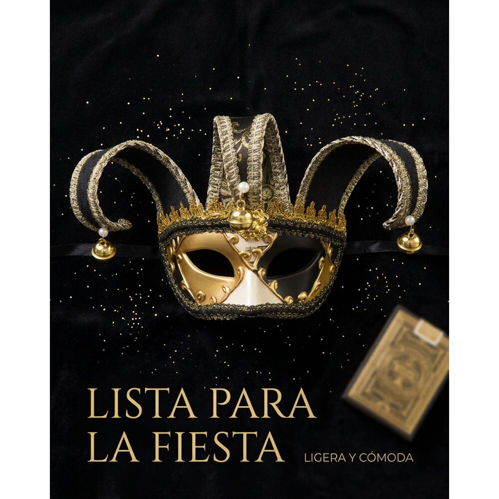 M&aacute;scara Buf&oacute;n Unisex Con Cascabeles Para Fiesta Veneciana image number 10.0