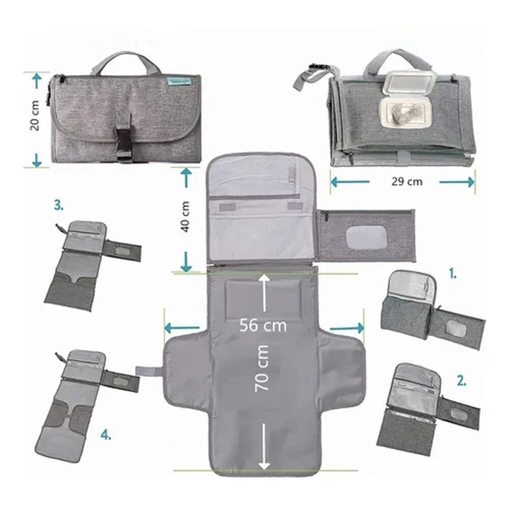 Cambiador Mudador Pañales Bebé Plegable Portatil Impermeable image number 1.0