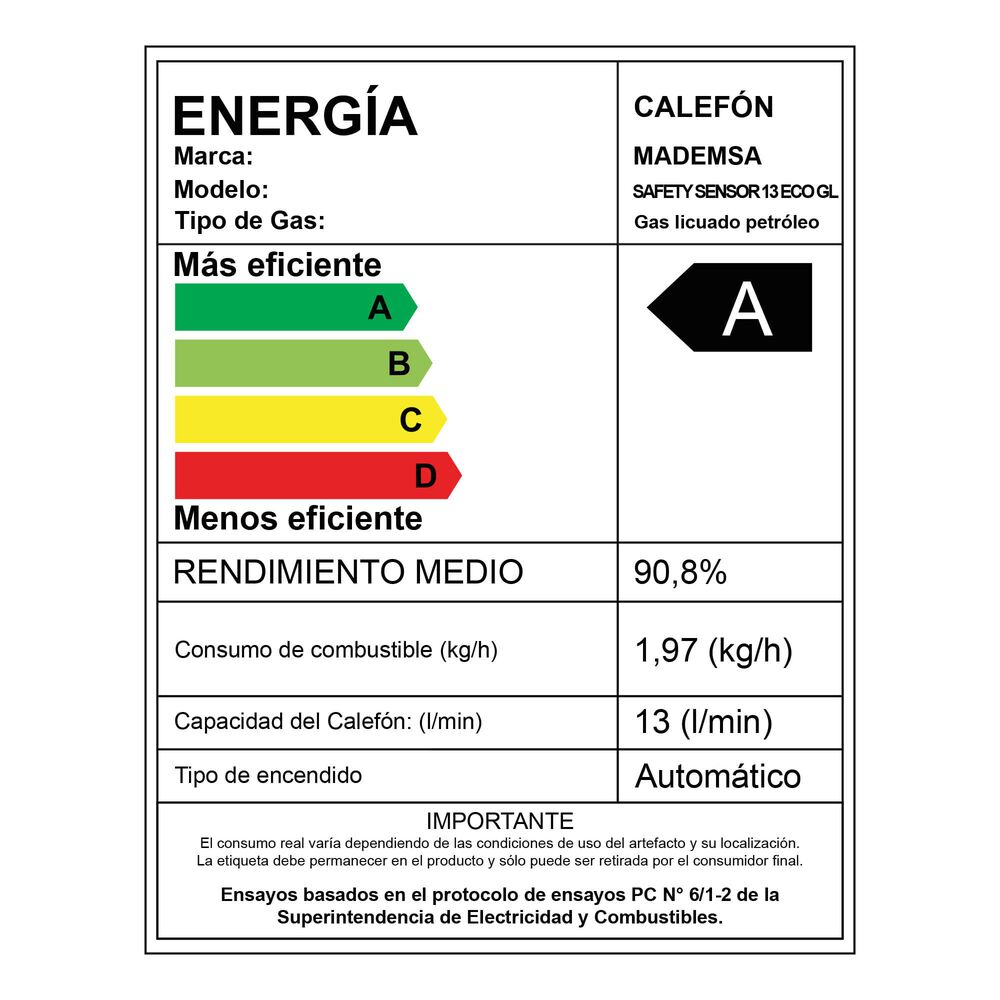 Calef&oacute;n Mademsa Safety Sensor 13 Eco Gl image number 9.0