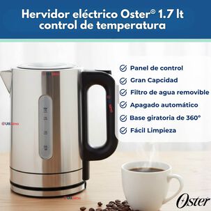 Hervidor El&eacute;ctrico Oster 1.7 Lt Control De Temperatura Bvstkt8970
