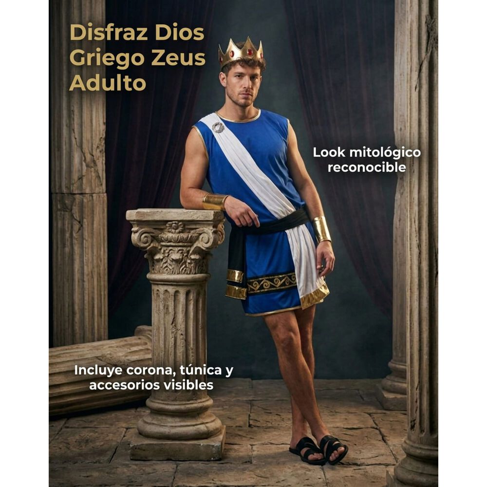 Disfraz Dios Griego Zeus Adulto image number 5.0