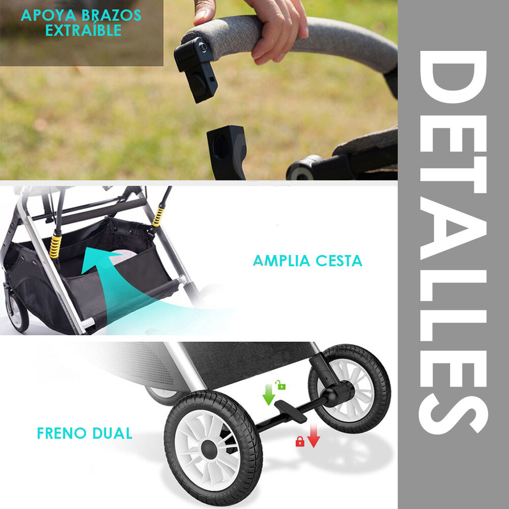 Coche Cuna 2 En 1 Multiposiciones Comfortable Rojo Babymine image number 6.0