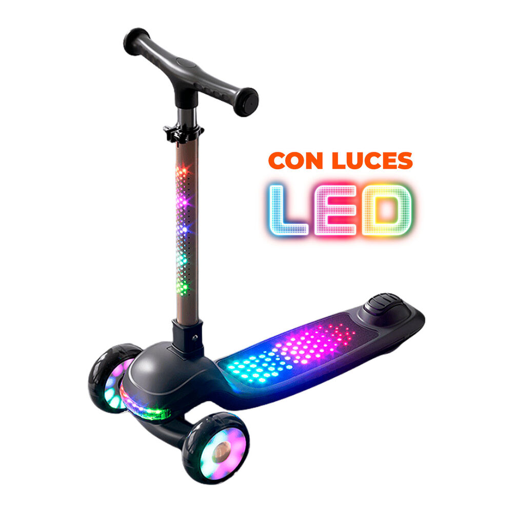 Scooter Infantil Con Luces Led 3 Ruedas Ajustable Y Seguro image number 0.0
