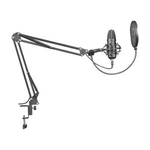 Micr&oacute;fono Para Streaming Trust Emita Plus Brazo Flexible Filtro Antipop Shock Mount Gxt252