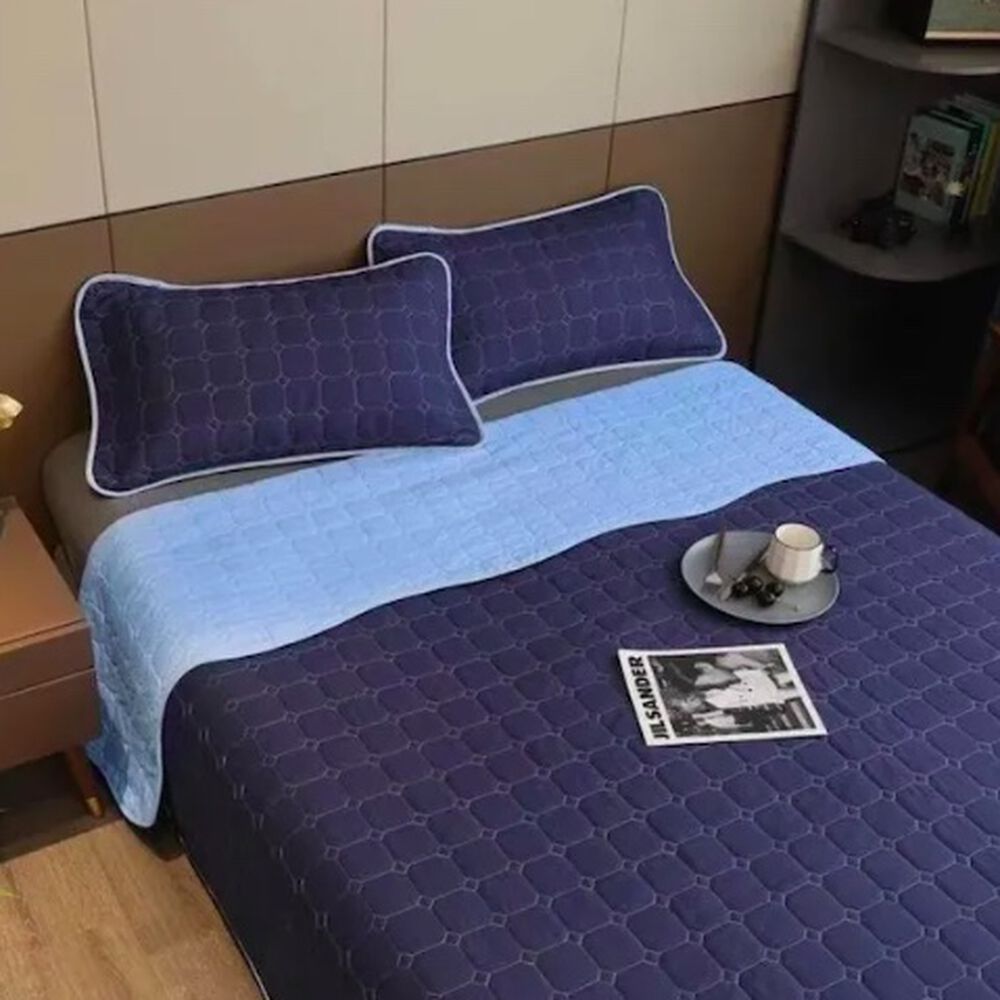 Cubrecama Quilt Cobertor King Azul Y Azul Claro image number 0.0