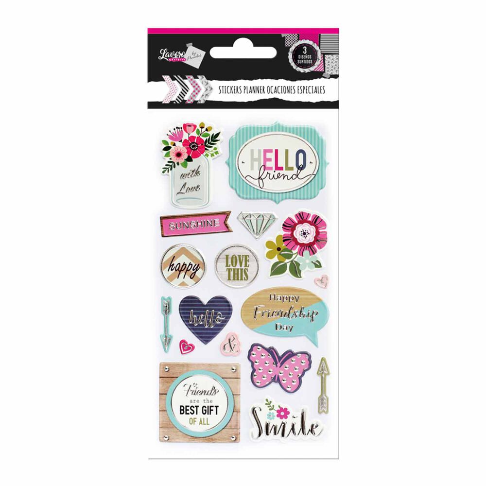 Stickers Scrapbook Ocasiones Especiales 15 Piezas Aprox image number 1.0