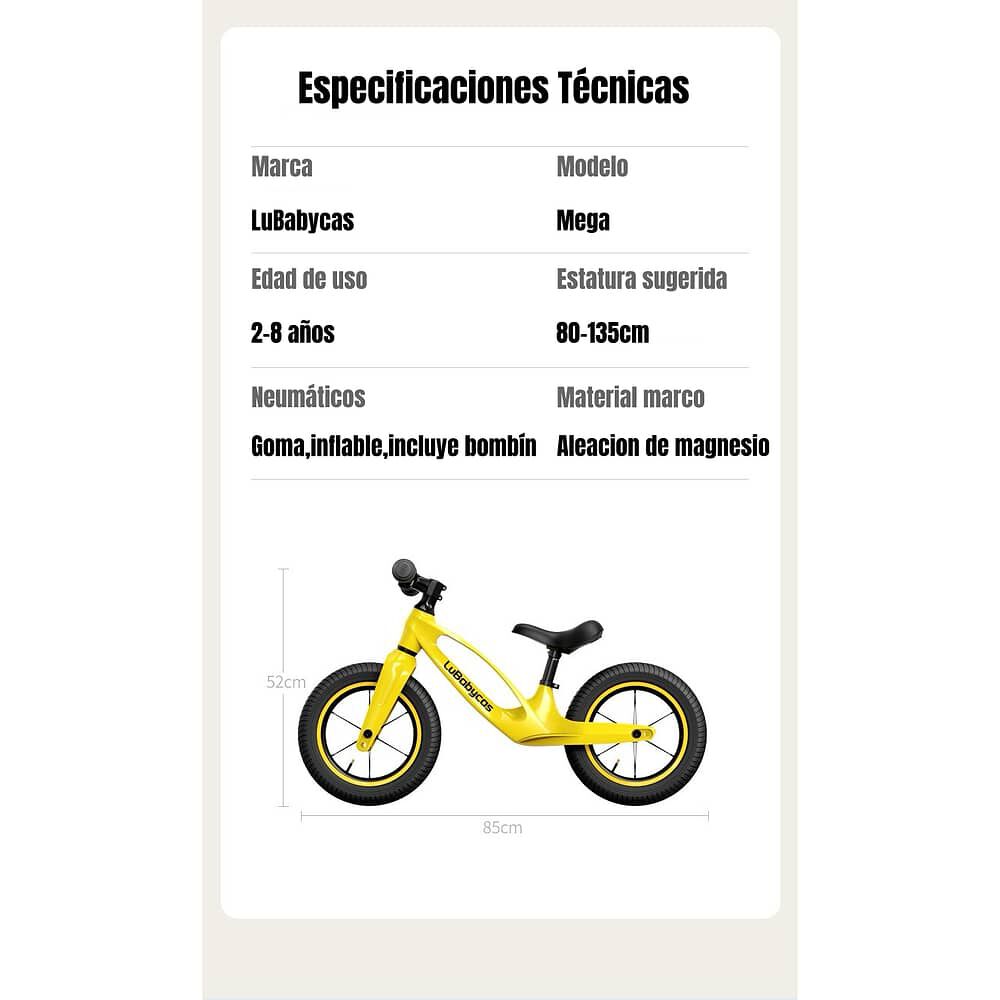 Bicicleta De Equilibrio Convertible Aro 12 Y 14 Amarilla image number 5.0