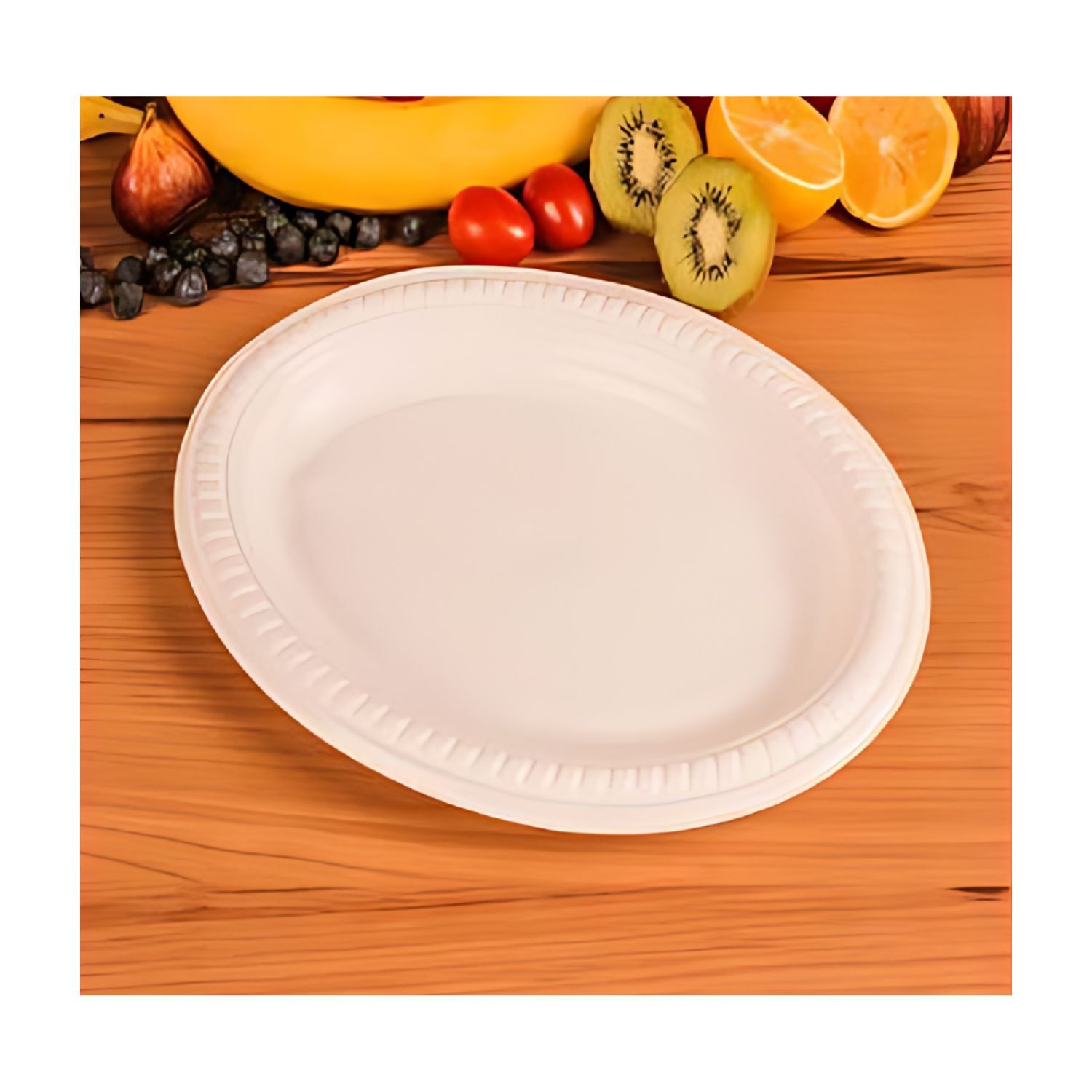 Platos Pl&aacute;sticos Blancos Desechables 30cm Pack 12 Unidades image number 3.0