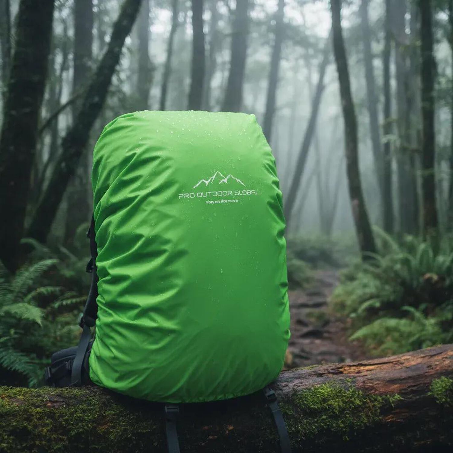 Cubre Mochila Contra Agua Impermeable Funda 45lts Verde image number 1.0