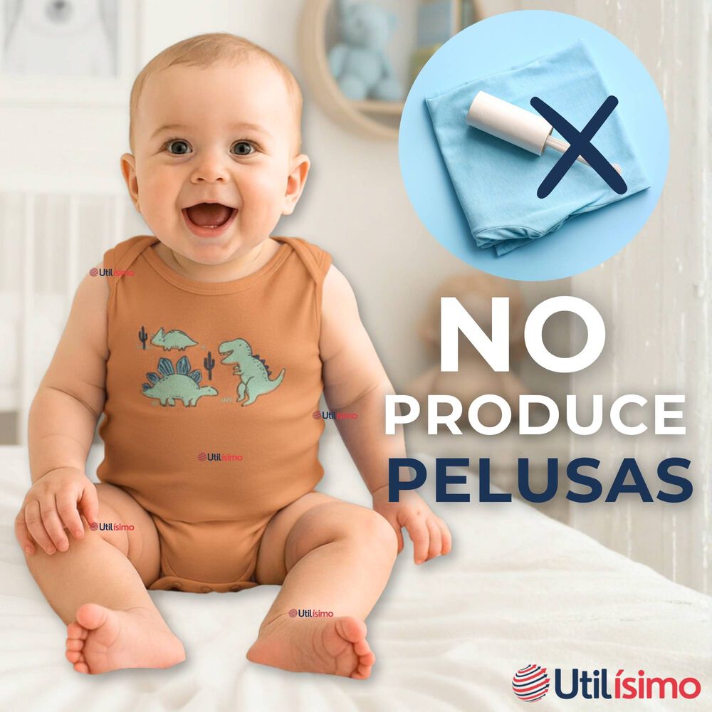 Pack 4 Bodys Ni&ntilde;o Sin Manga Tedmimak 100% Algod&oacute;n Baby Dino image number 9.0