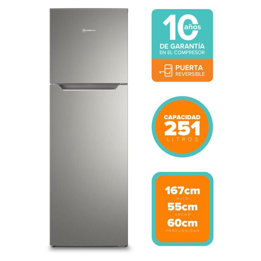 Refrigerador Top Freezer Mademsa Altus 1250 / No Frost / 251 Litros / A+ image number 0.0