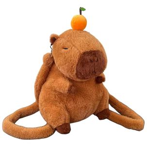 Mochila Bolso De Capibara 35cm Con Fruta Cute Infantil