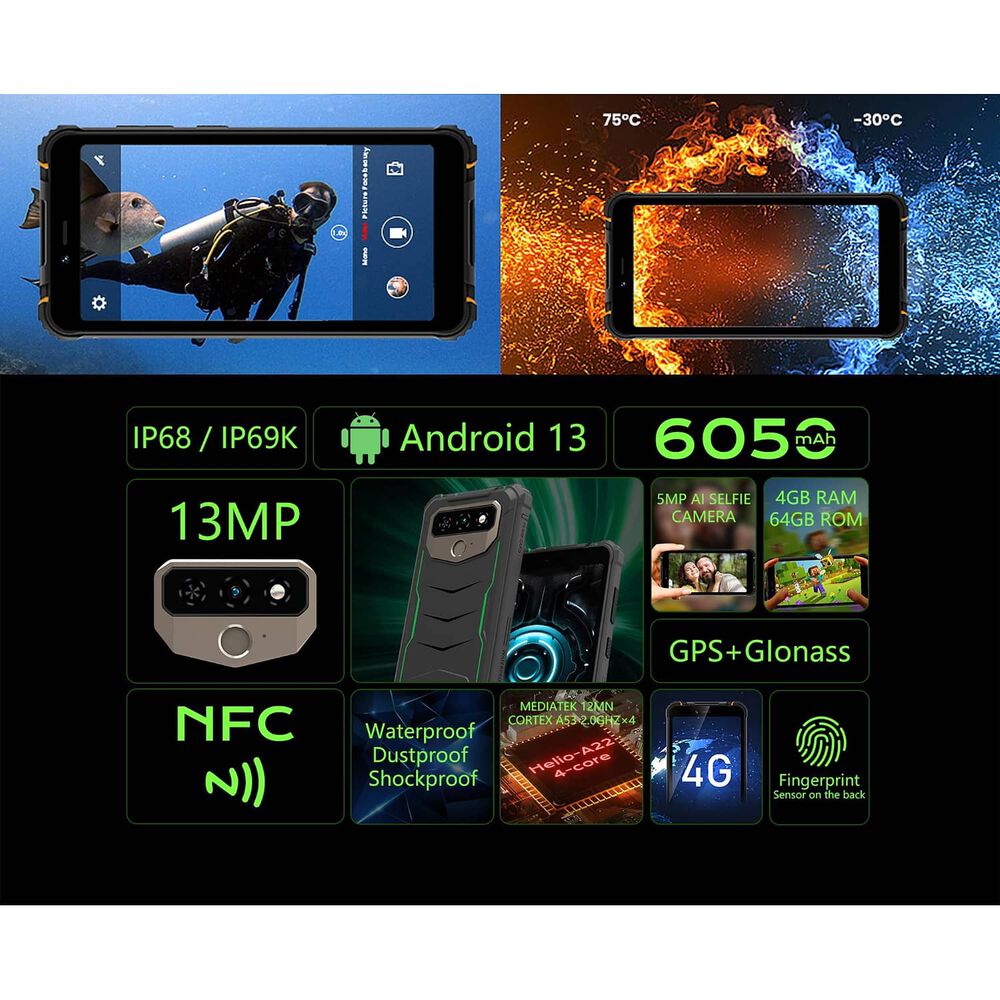 Hotwav T5 Max Smartphone Resistente Con Bater&iacute;a De 6050mah Y Nfc image number 3.0