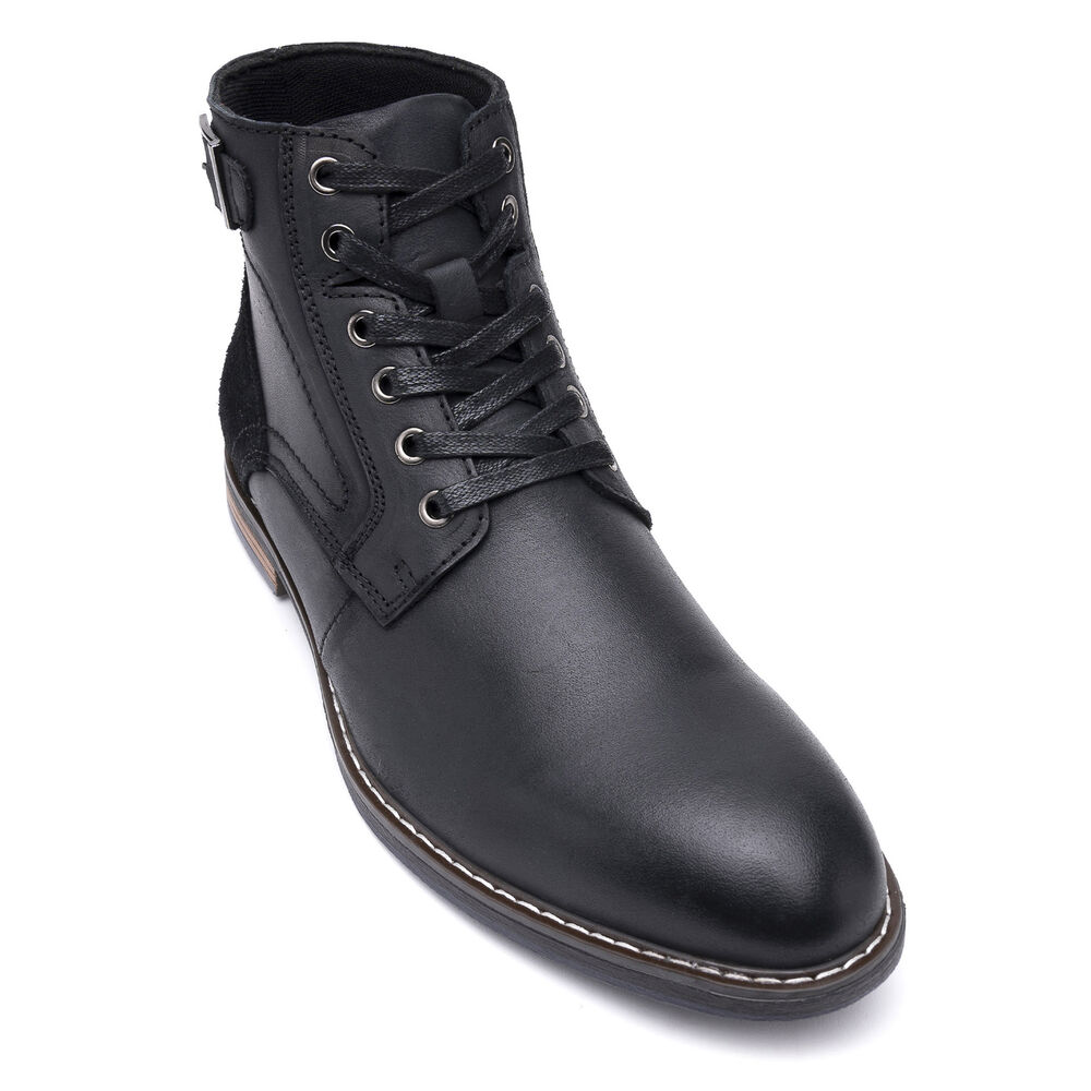 Botín Cuero Hombre Azzo Negro Zameta image number 2.0