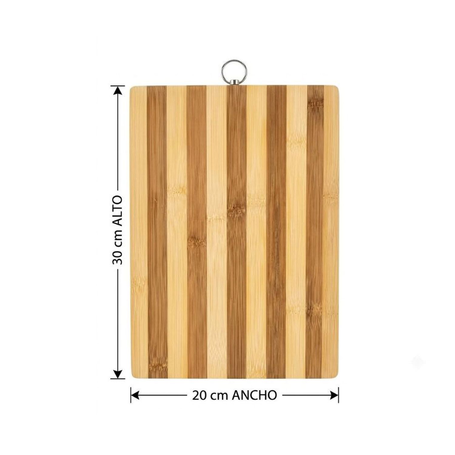 Tabla De Cortar Madera Bamb&uacute; Con Mango Picoteo 30x20cm image number 3.0