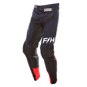 Pantalon Mx Raven Moto 2 Leather Az/rj/neg 34 Fasthouse